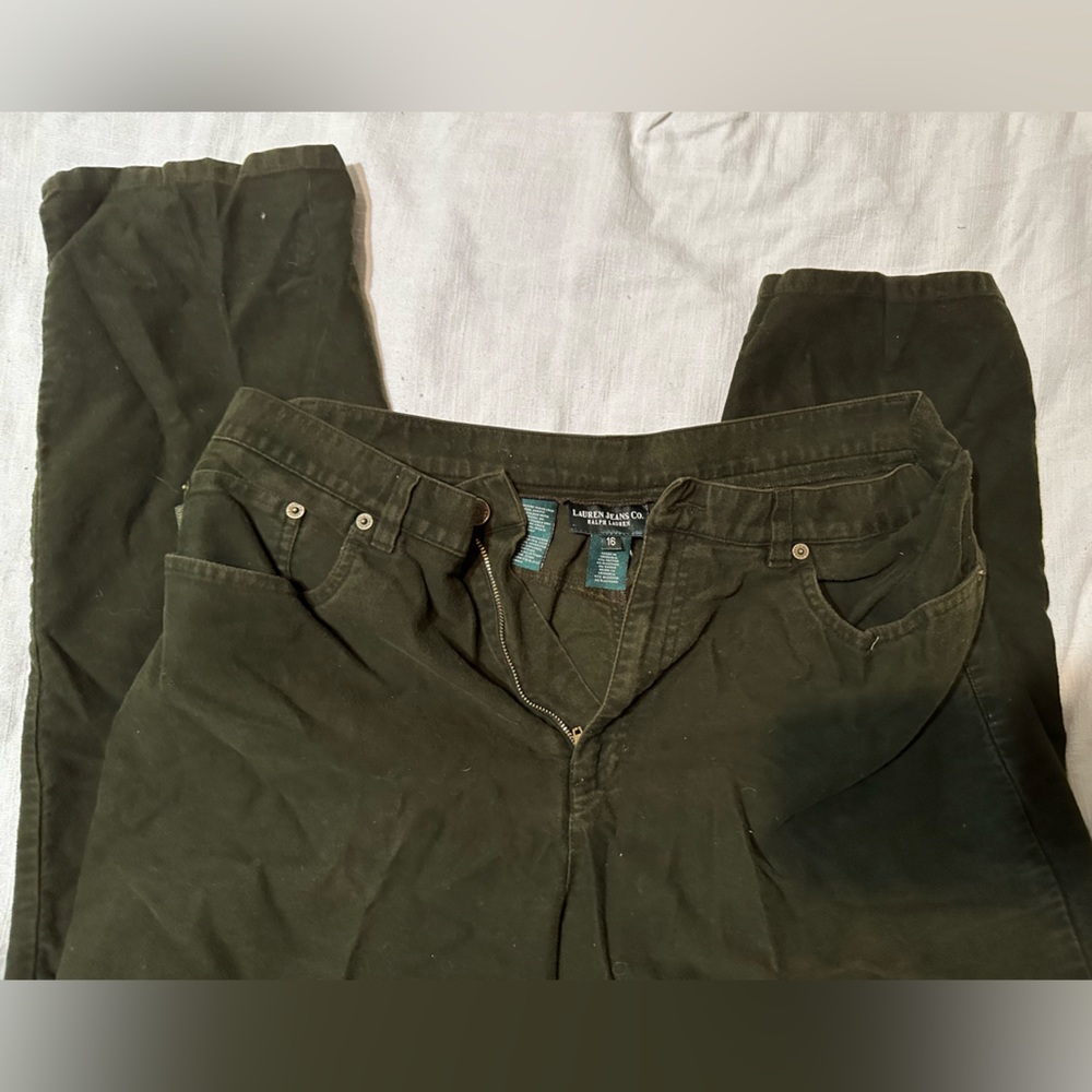 Olive Green Ralph Lauren High Wasted Pants | S14
